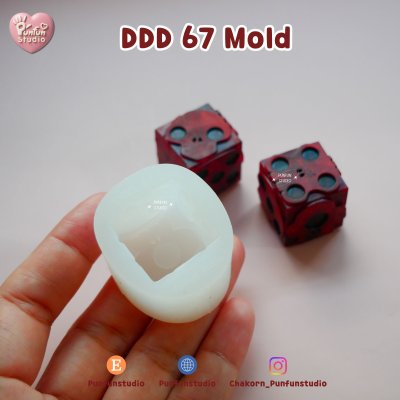 DDD 67 Snake Eye Dice Night Mold /  3D Mold / Silicone Mold