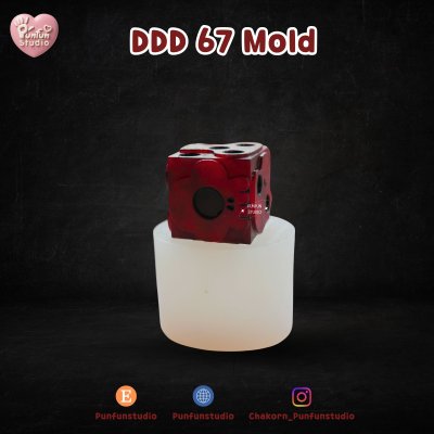 DDD 67 Snake Eye Dice Night Mold /  3D Mold / Silicone Mold