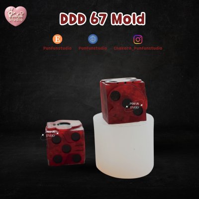 DDD 67 Snake Eye Dice Night Mold /  3D Mold / Silicone Mold