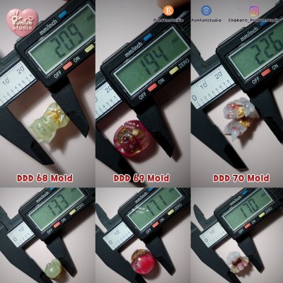 DDD 68-70 Tiny 3D Molds  / Amulet Mold / Tiny Mold / UV Resin Mold / Pendant Mold