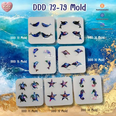 DDD 73-79 Mold / Sea animals / jewelry Mold / Uv Resin Mold