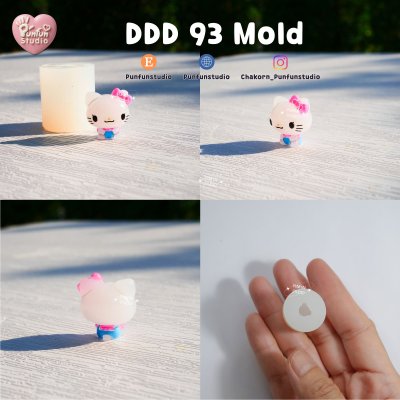 DDD 93-96 Tiny 3D Molds / Cutie Kitty & Friends / UV Resin