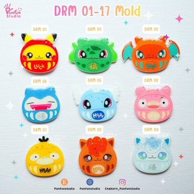 Draruma Molds DRM 01-17 / Painting Anime Mold / Silicone Mold