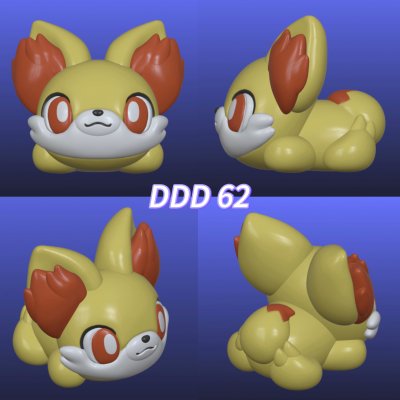 DDD 61-66 Mold / Crouching Pokemold / 3D Mold / Silicone Mold