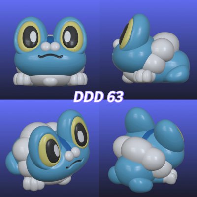 DDD 61-66 Mold / Crouching Pokemold / 3D Mold / Silicone Mold