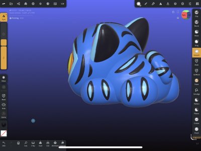 DDD 60 Derpy Tiger Mold / Crouching /  3D Mold