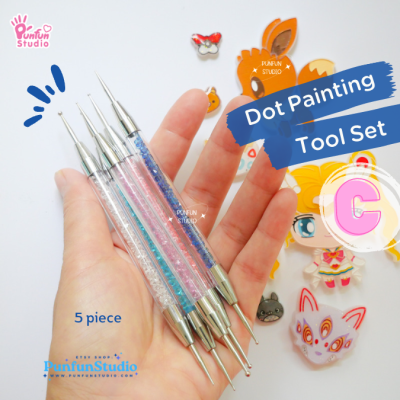 Dot Painting Tool Set C / Set 5 pieces / 10 various head sizes.