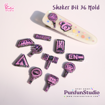 Shaker Bit 36 K-POP Mold / 12 in 1 / Shaker bits mold / Silicone Mold