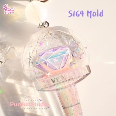 S164 Seventeen Lightstick Shaker Mold / K-POP / Shaker Mold / Silicone Mold