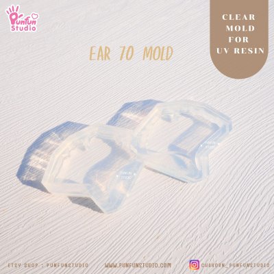 Ear 70 Ginkgo leaf Clear Mold / Earring Mold / UV Resin Mold / Clear Silicone Mold
