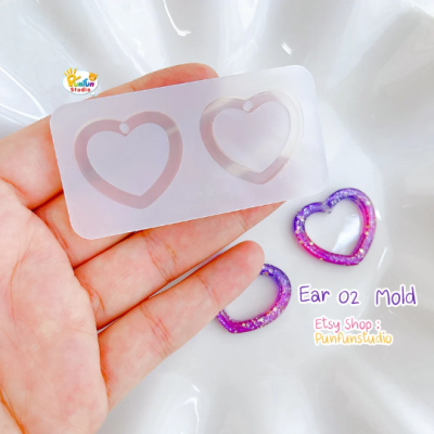 Ear 01-12 Mold  / Earring Mold / UV Resin Mold / Silicone Mold