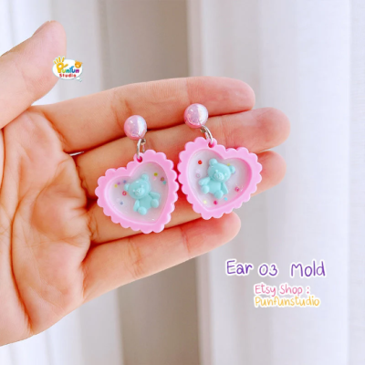  Heart Form Earring Mold 