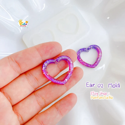 Ear 01-12 Mold  / Earring Mold / UV Resin Mold / Silicone Mold