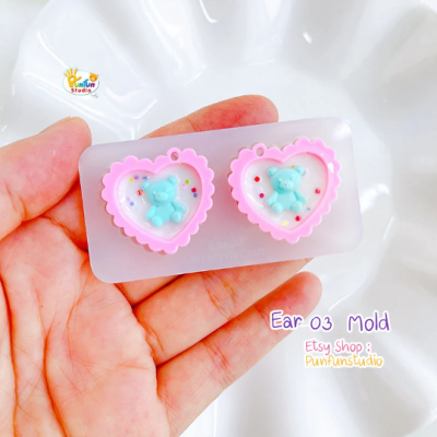 Heart Form Earring Mold 