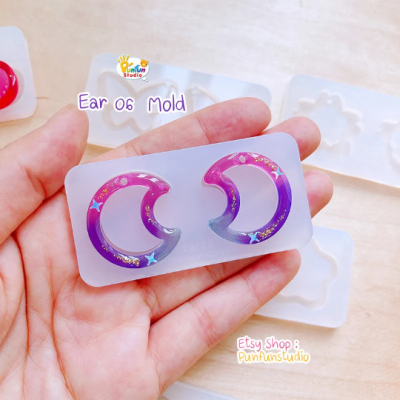  Moon Earring Mold
