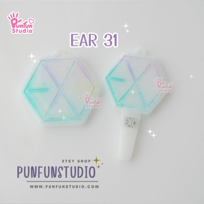 Ear 31 Mold / EXO Lightstick / Earring Mold / UV Resin Mold / Silicone Mold