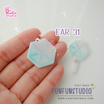 Ear 31 Mold / EXO Lightstick / Earring Mold / UV Resin Mold / Silicone Mold
