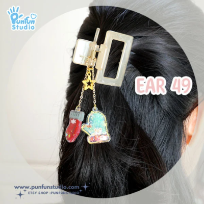 Globe & Sock Clear  Christmas Earring Mold 