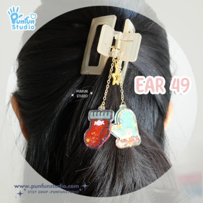 Ear 44-49 Christmas Clear Mold / Christmas Mold / Earring Mold / UV Resin Mold / Clear Silicone Mold