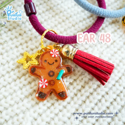 Wreaths & Gingerbread Man ClearChristmas Earring Mold