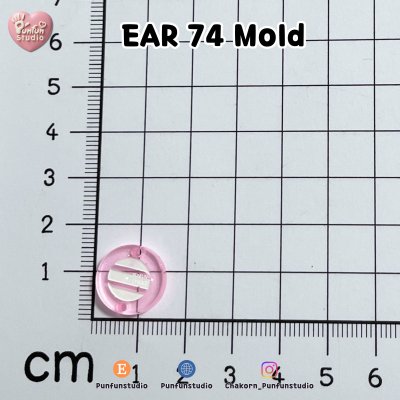 EAR 74 K-Pop Arirang Earring Molds / 2-Sided Hole / 3 pieces x 2
