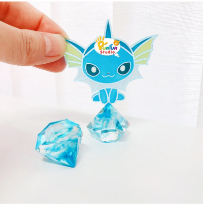 Eev evo 01 Mold Set / 9 + Glitter / Pokemold / Silicone Mold