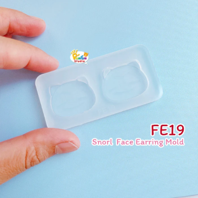 FE 19 Snorl Face Earring Mold / Face Earring Mold / Pokemold / Silicone Mold / UV Resin Mold