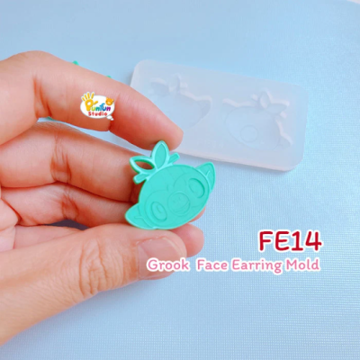 FE 14 Grook Face Earring Mold / Face Earring Mold / Pokemold / Silicone Mold / UV Resin Mold