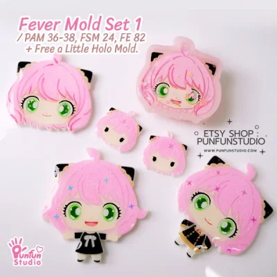 FE 82 An Spy Daughter Mold / Face Earring Mold / Silicone Mold / UV Resin Mold