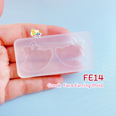 FE 14 Grook Face Earring Mold / Face Earring Mold / Pokemold / Silicone Mold / UV Resin Mold