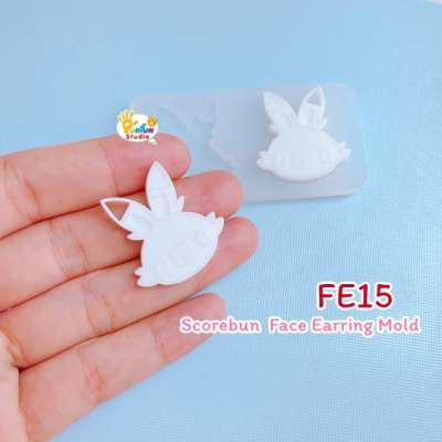 FE 15 Scorebun Face Earring Mold / Face Earring Mold / Pokemold / Silicone Mold / UV Resin Mold