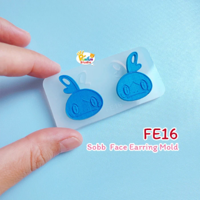 FE 16 Sobb Face Earring Mold / Face Earring Mold / Pokemold / Silicone Mold / UV Resin Mold
