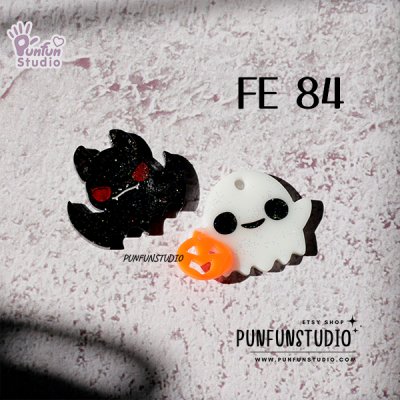 FE 84 Bat & Ghost / Face Earring Mold / Silicone Mold/UV Resin Mold