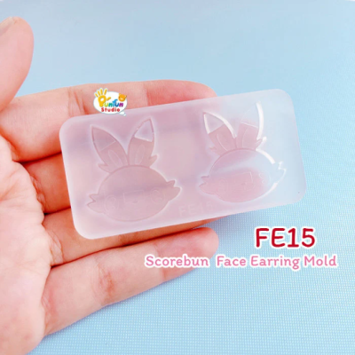 FE 15 Scorebun Face Earring Mold / Face Earring Mold / Pokemold / Silicone Mold / UV Resin Mold