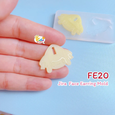 FE 20 Jira Face Earring Mold / Face Earring Mold / Pokemold / Silicone Mold / UV Resin Mold
