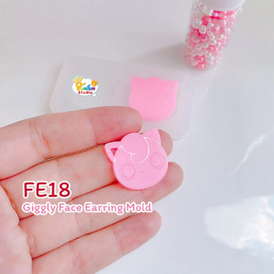 FE 18 Jiggly Face Earring Mold / Face Earring Mold / Pokemold / Silicone Mold / UV Resin Mold