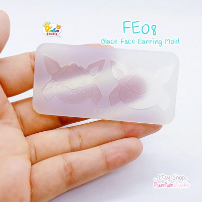 FE 01-09 Eev Evo Mold Set / Face Earring Mold / Pokemold / Silicone Mold / UV Resin Mold