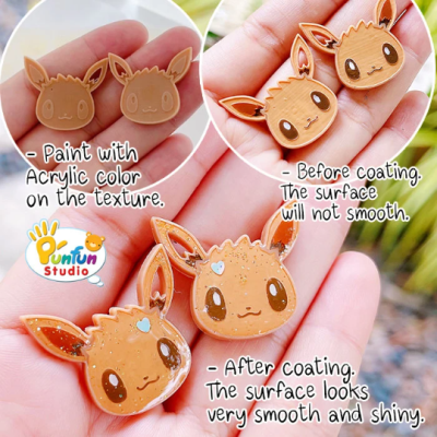 FE 01-09 Eev Evo Mold Set / Face Earring Mold / Pokemold / Silicone Mold / UV Resin Mold