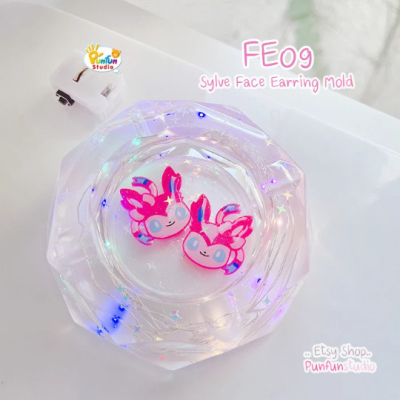 FE 01-09 Eev Evo Mold Set / Face Earring Mold / Pokemold / Silicone Mold / UV Resin Mold