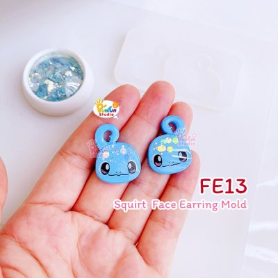 FE 10-13 Mold Set / 4 Molds / Pika Bulba Chamand Squirt / Poke Starter / Face Earring Mold / Pokemold / Silicone Mold / UV Resin Mold