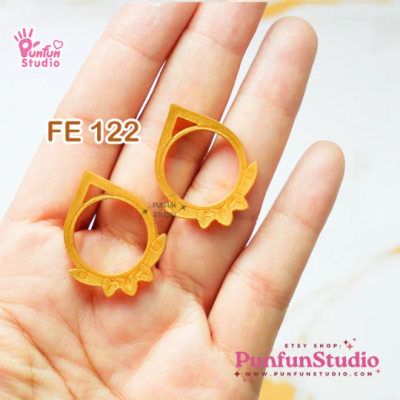 FE 120-124 Mold / Frame Earring Mold / Genshin Vision Frame / Silicone Mold / UV Resin Mold