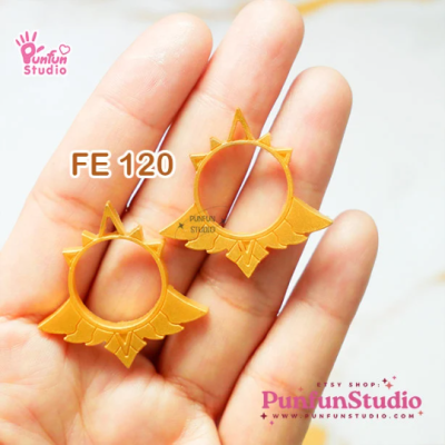 FE 120-124 Mold / Frame Earring Mold / Genshin Vision Frame / Silicone Mold / UV Resin Mold