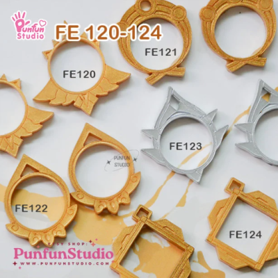 FE 120-124 Mold / Frame Earring Mold / Genshin Vision Frame / Silicone Mold / UV Resin Mold