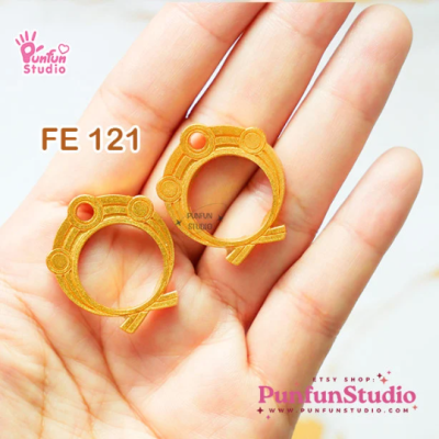 FE 120-124 Mold / Frame Earring Mold / Genshin Vision Frame / Silicone Mold / UV Resin Mold