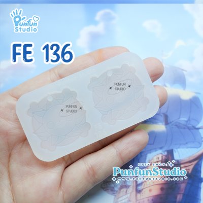 FE 129-136 Pirate Mold / 8 Molds / Face Earring Mold / UV Resin Mold / Silicone Mold