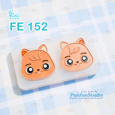 FE 148-155 Sk animal Mold Set / K-POP / Face Earring Mold / 8 pieces / Silicone Mold / UV Resin Mold