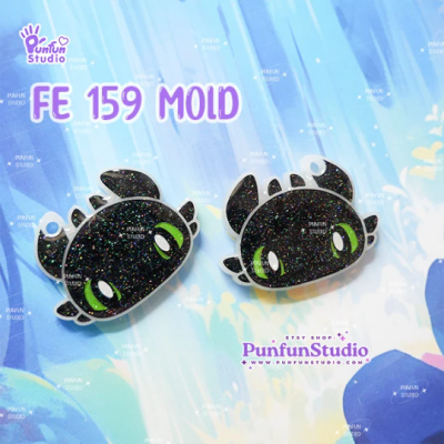 FE 156, 157, 158, 159, 160, 161, 162 Mold / Spy / Link / Toothless / Face Earring Mold / Side / UV Resin Mold / Silicone Mold