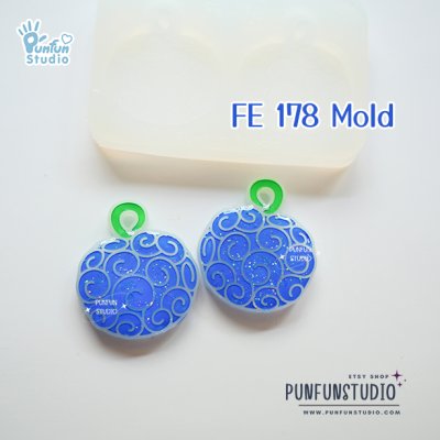 FE 175-186 Devil Fruit Mold Set / Pirate / Face Earring Mold / Silicone Mold / UV Resin Mold