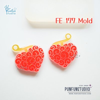FE 175-186 Devil Fruit Mold Set / Pirate / Face Earring Mold / Silicone Mold / UV Resin Mold