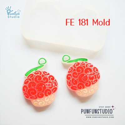 FE 175-186 Devil Fruit Mold Set / Pirate / Face Earring Mold / Silicone Mold / UV Resin Mold